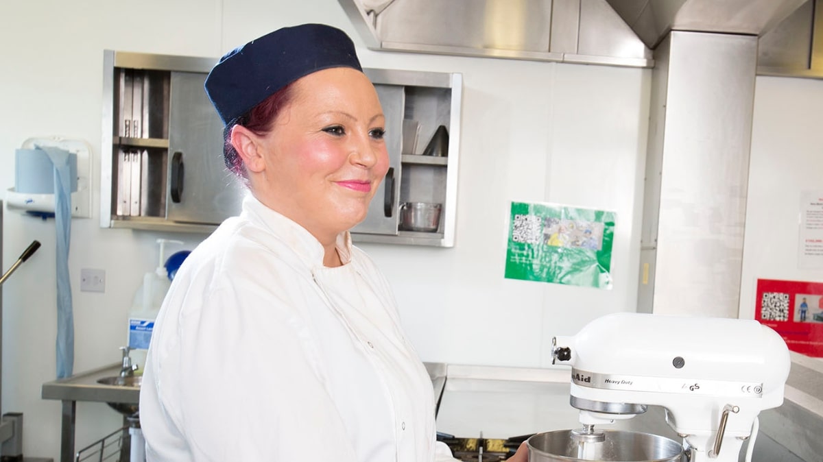 Adult catering student