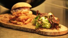 Fish Burger And Chips Meal
