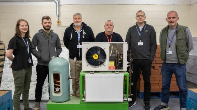 Students on the NEIoT Abbe Certificate for Retrofit Assessors Level 3 course (including Mark Uz, second from right) with their tutors