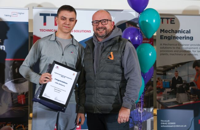 Scholar Alfie Williams with employer Applied Integration UK Ltd