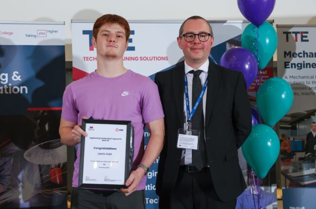 Scholar Lewis Kidd with employer EDF