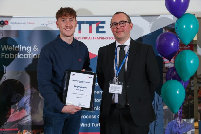 Scholar Alfie Lister with employer EDF