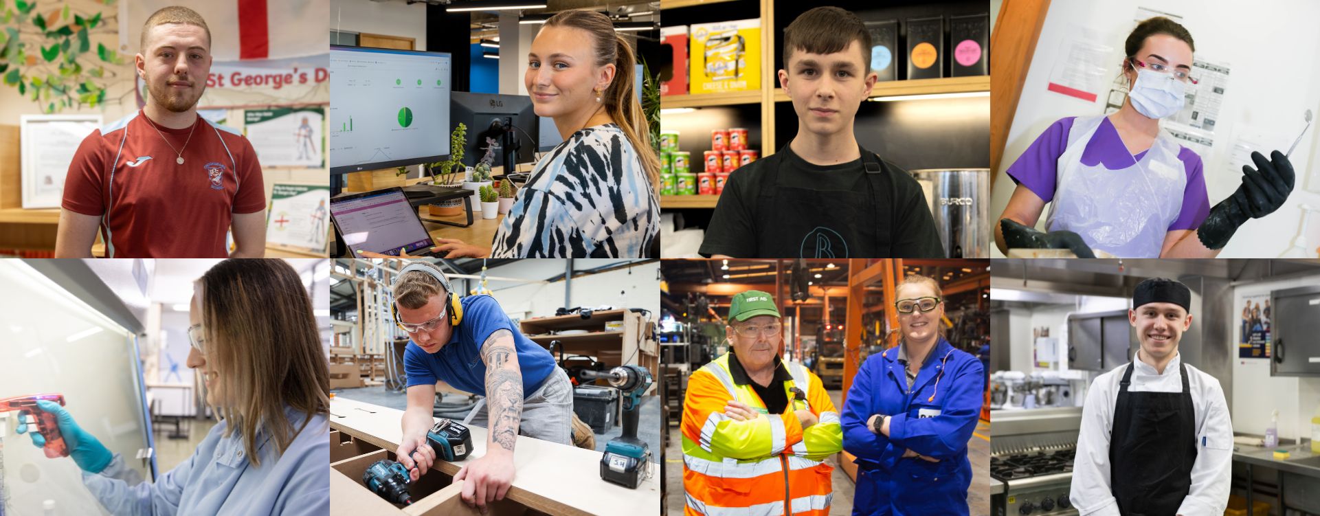 Apprentices in their workplace