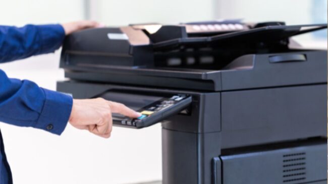 Hands on a printer