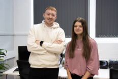 Work placement student with employer