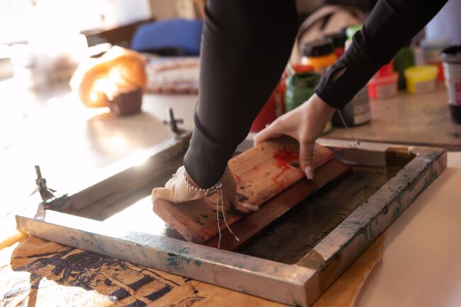 Printing in art and design course