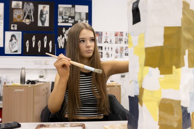 Student painting
