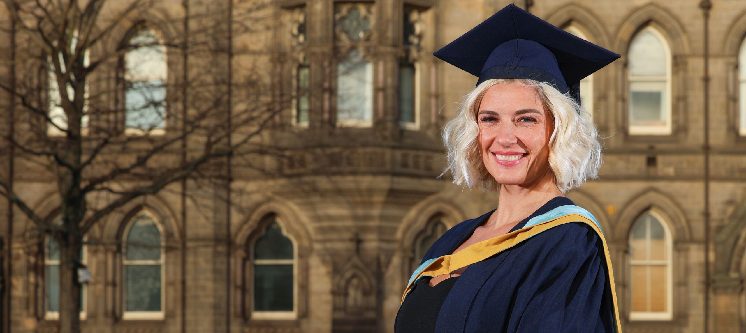 Graduate outside Town Hall