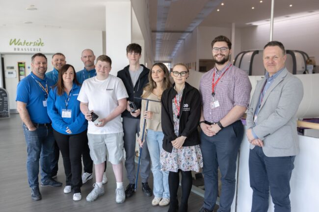 Northumbrian Water team with T Level students and Middlesbrough College tutors