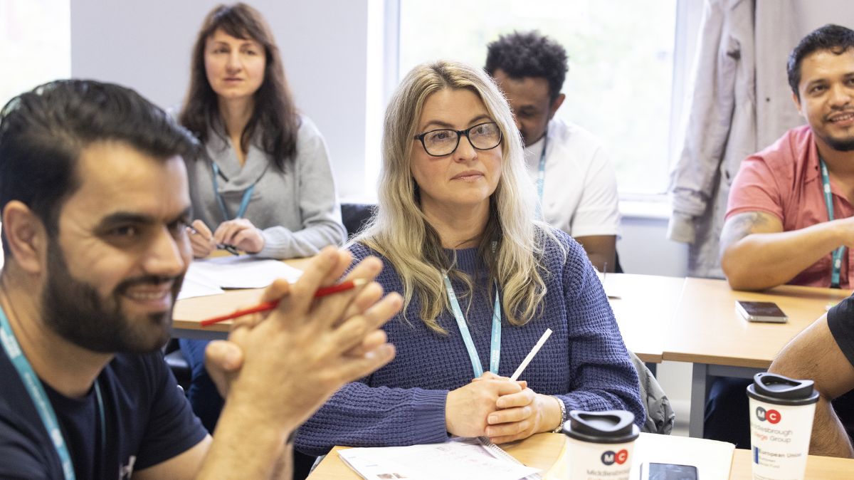 Adult learners in classroom