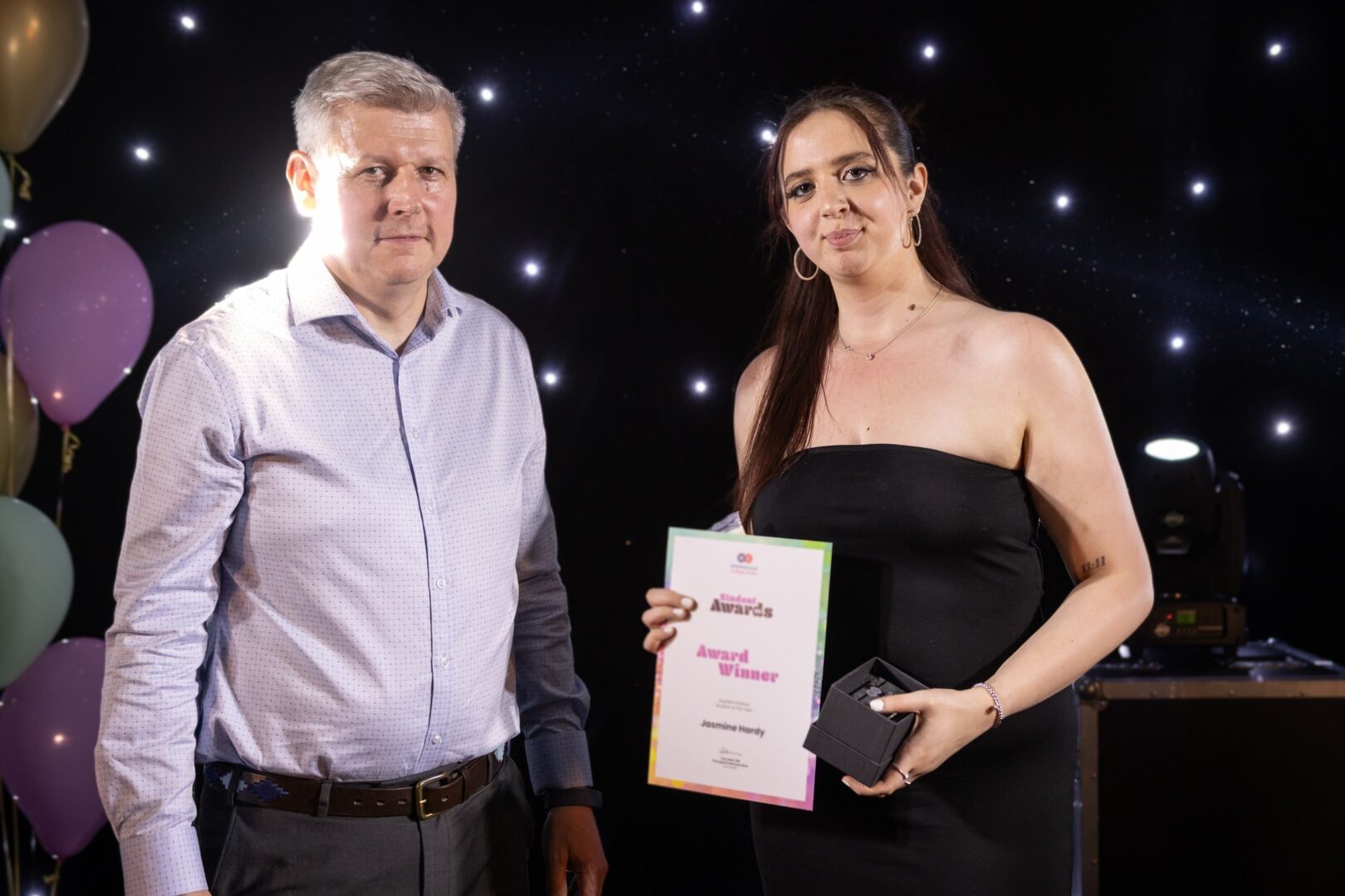 Ashley Tizard Of Tascomp, With Applied Science Winner Jasmine Hardy