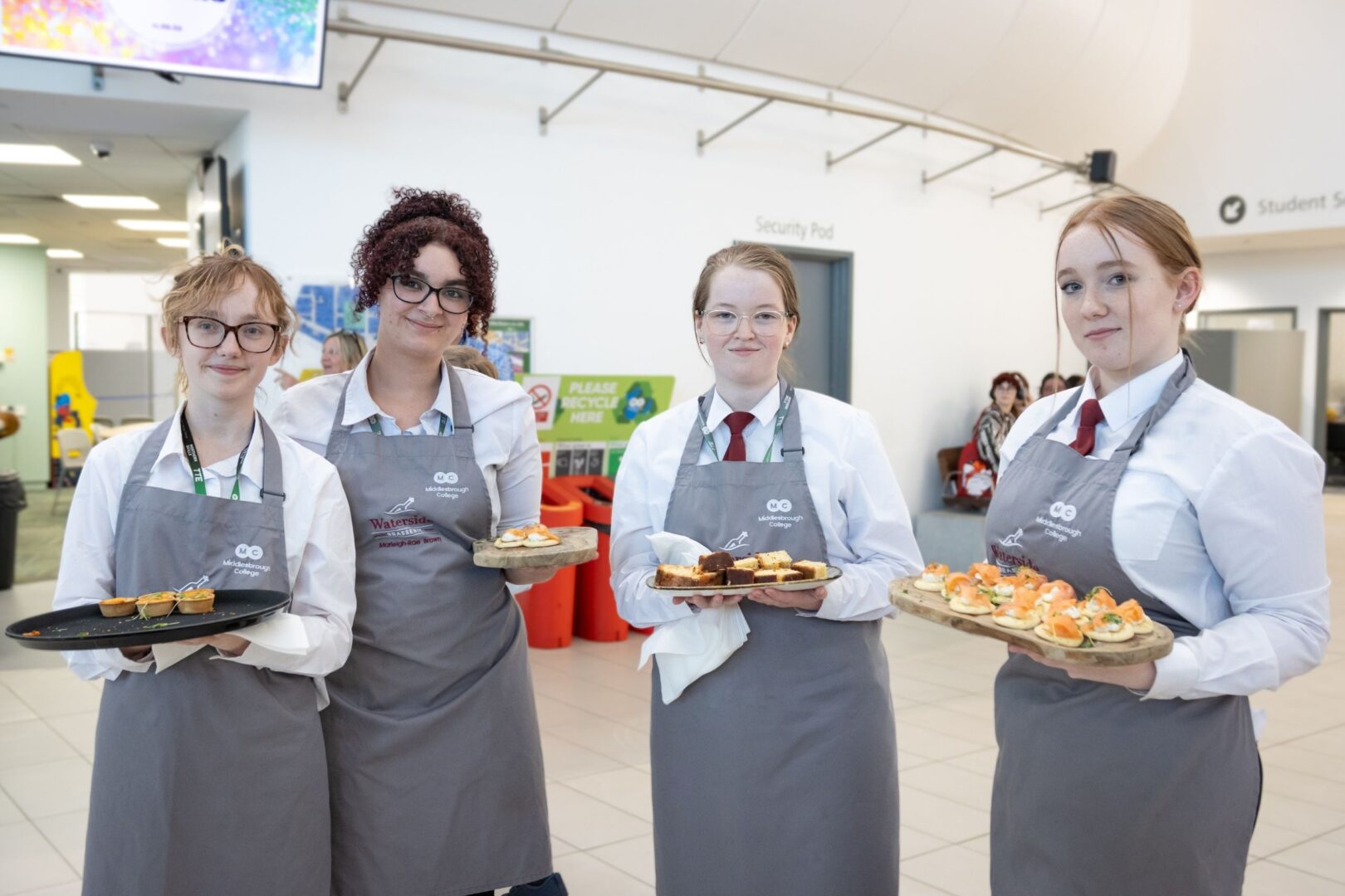 Catering Students Present Canapes To Guests