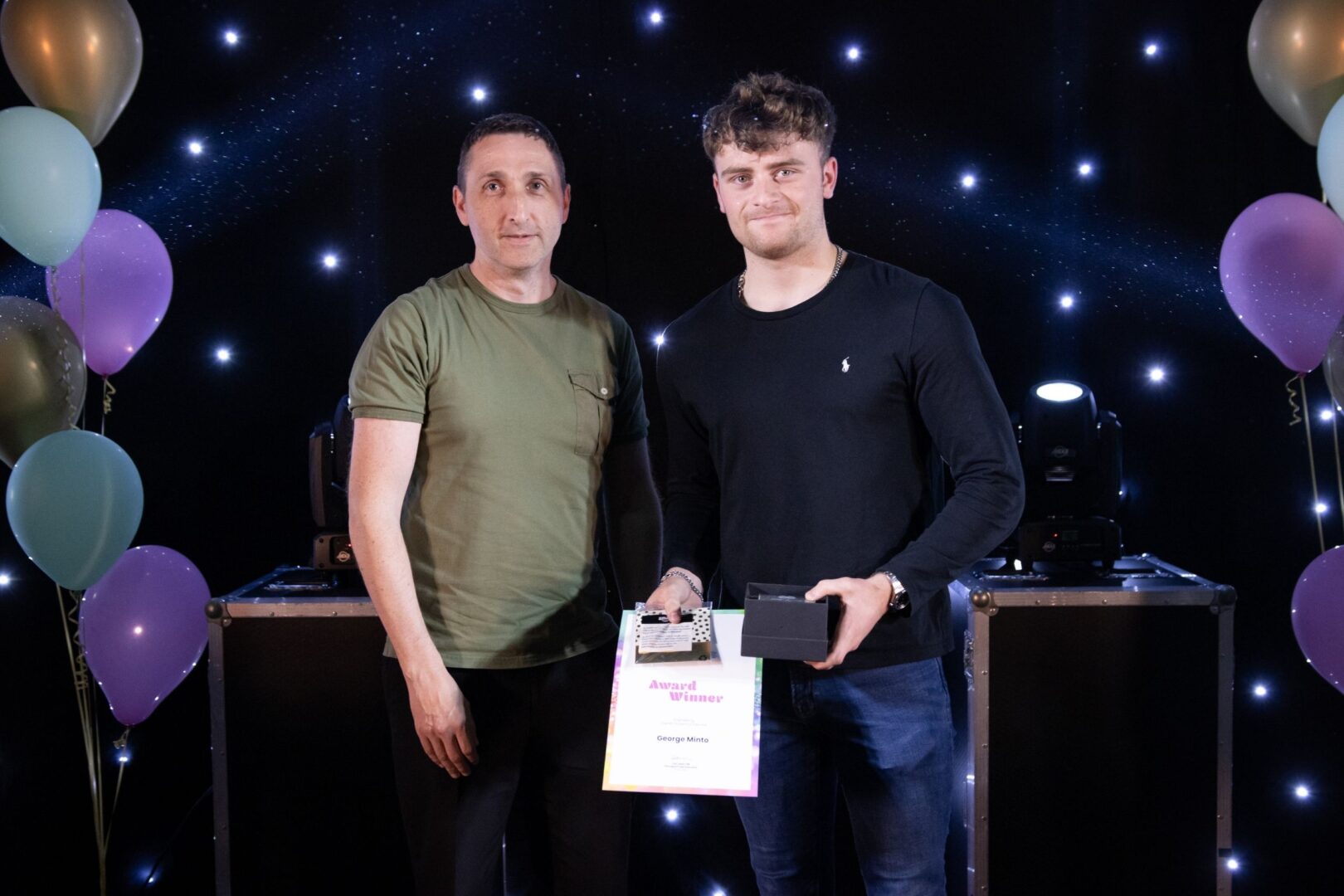 David Peace Of Tees Components With Engineering Overall Student Winner George Minto