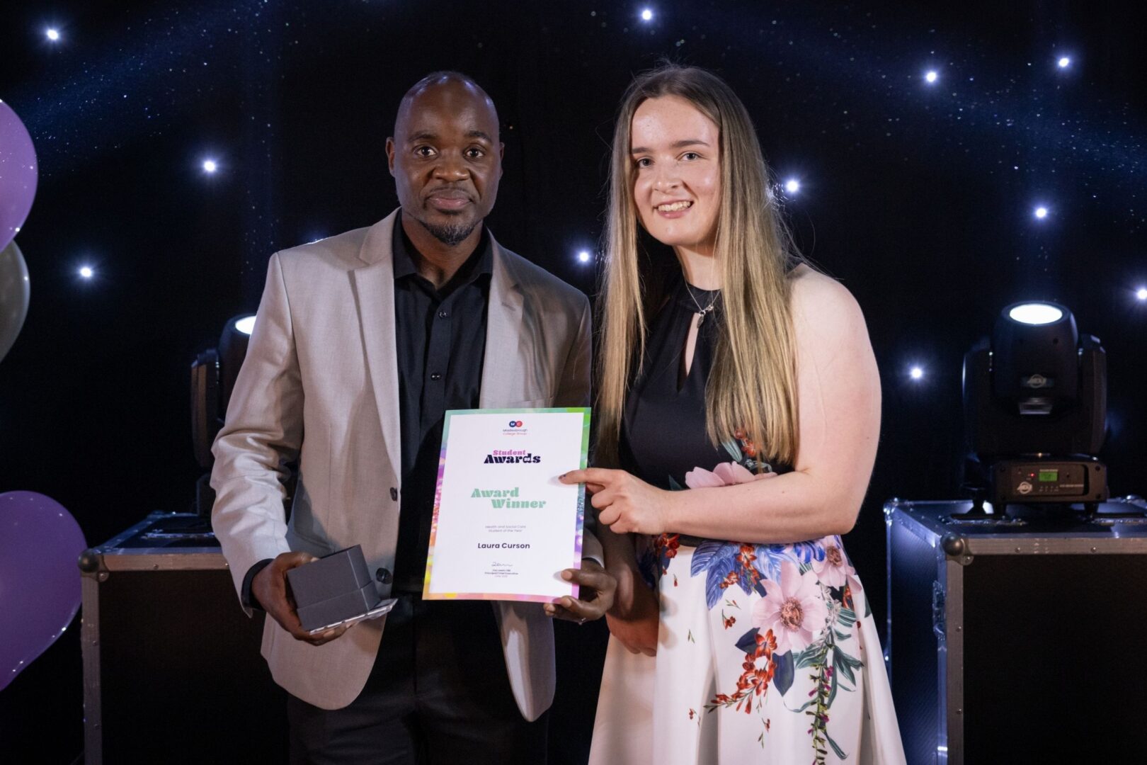 Mao Musonza Of SNE Care With Health And Care Learner Laura Curson