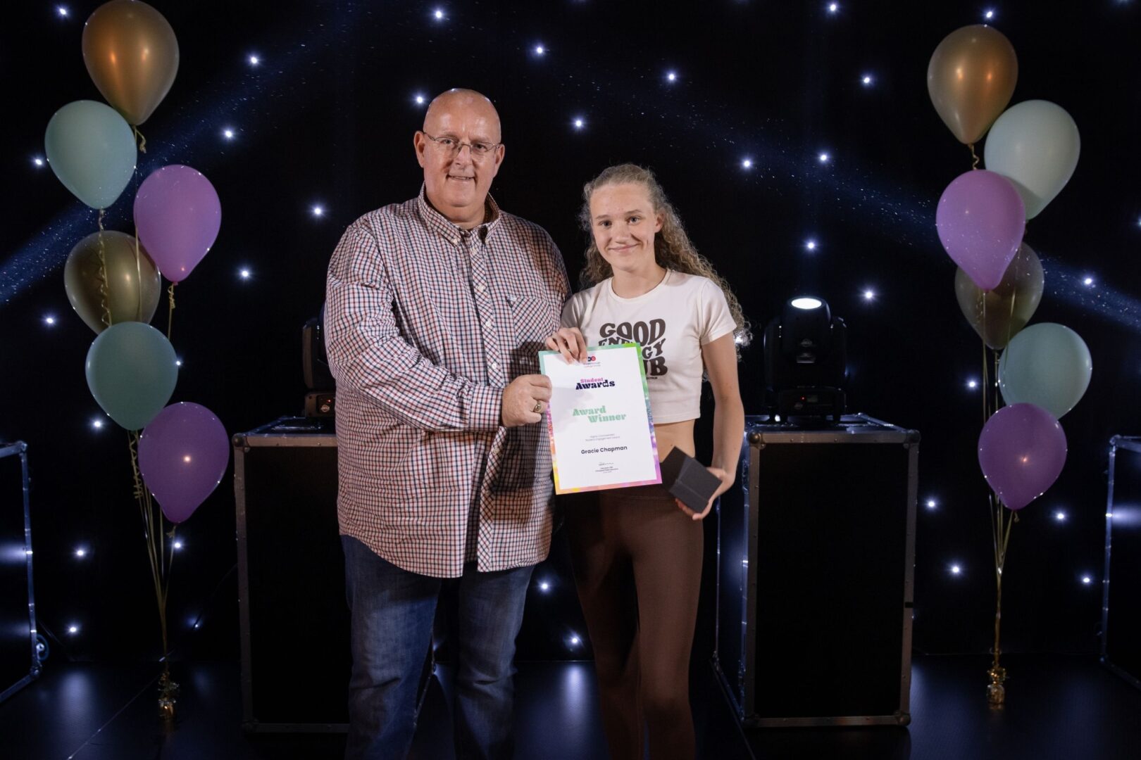 Shaun Casey Of Tees Maritime With Highly Commended Student Winner Gracie Chapman