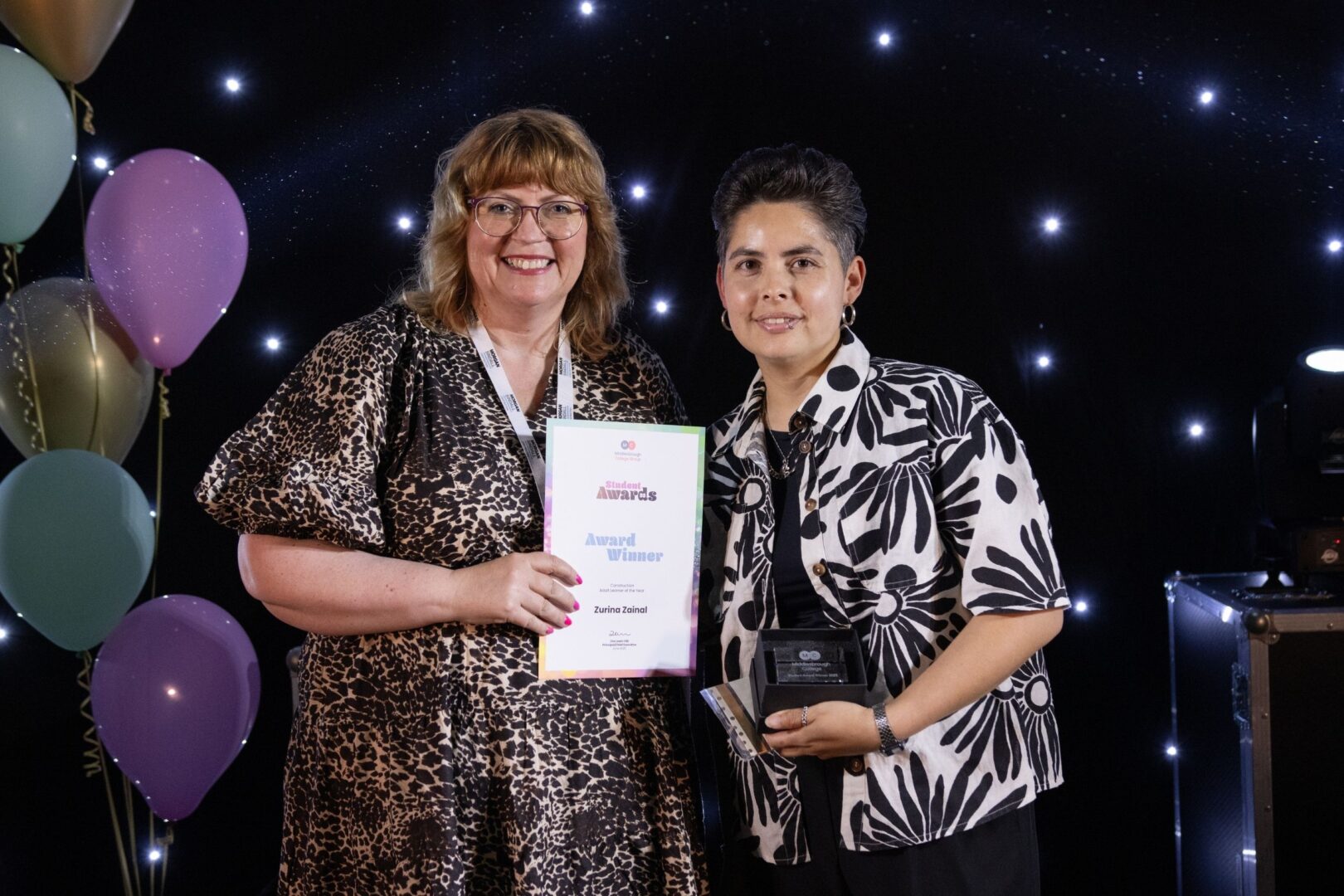 Sinead Moloney Of Morgan Sindall With Construction Adult Winner Zurina Zainal