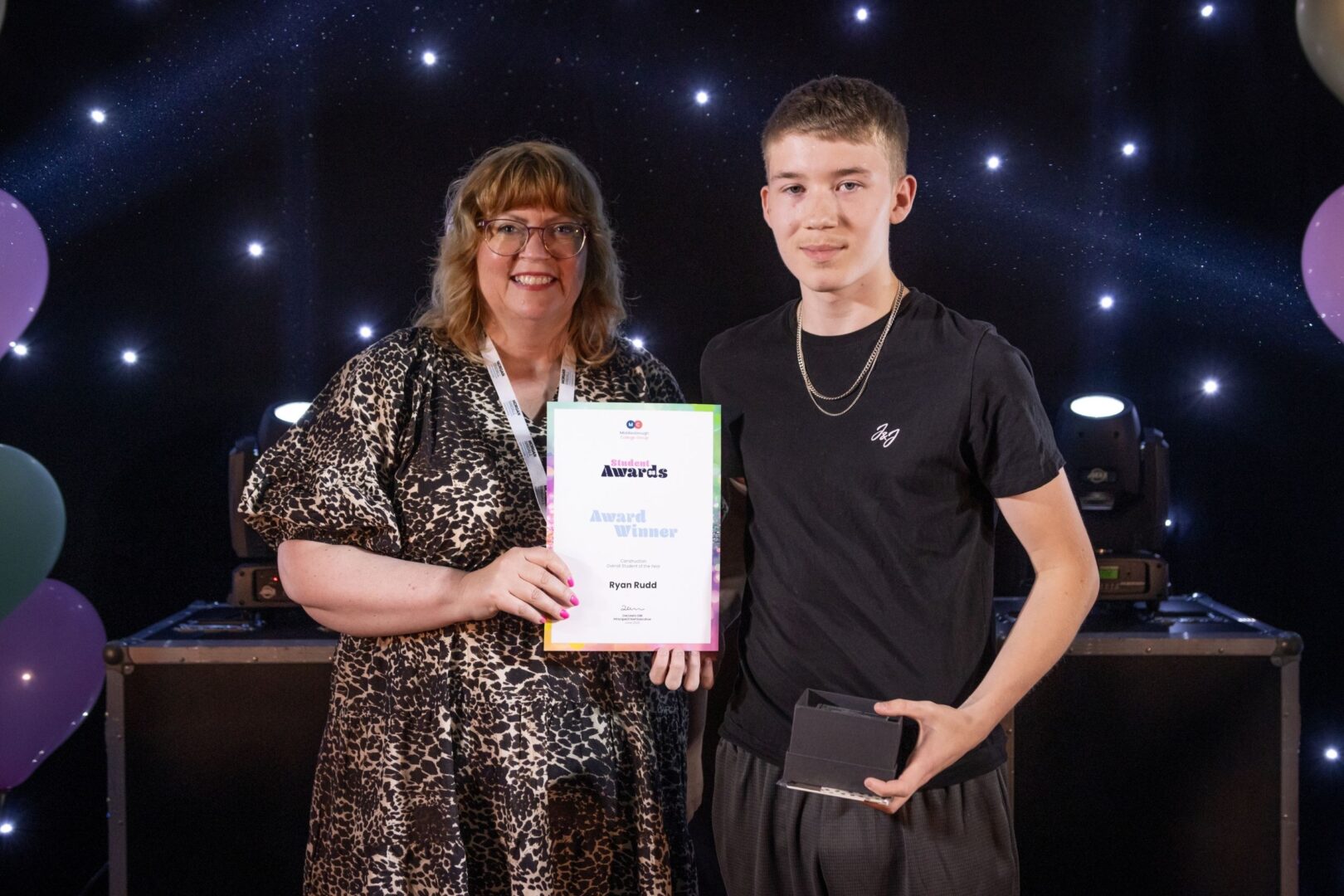 Sinead Moloney Of Morgan Sindall With Construction Overall Student Winner Ryan Rudd
