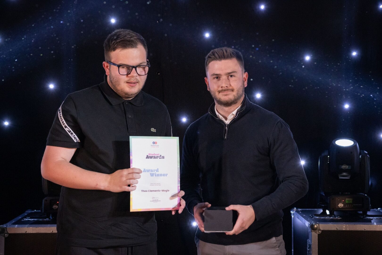 Sports Student Winner Theo Clements Mogie With Max Bevington Of MFC