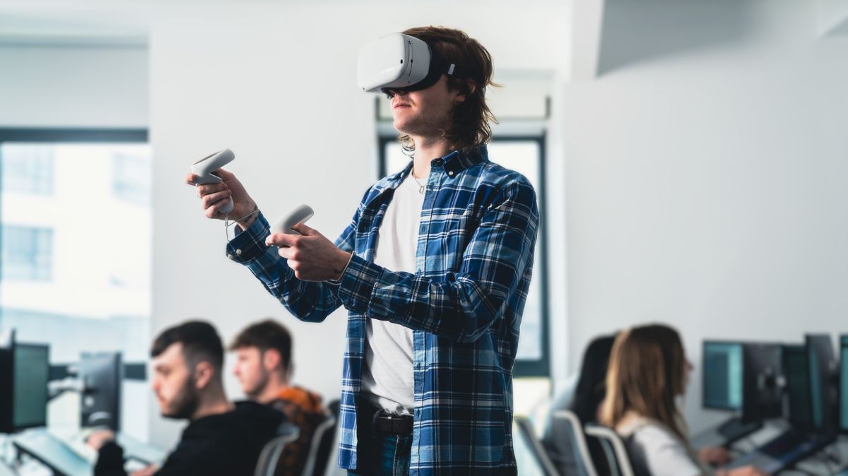 Digital student in classroom