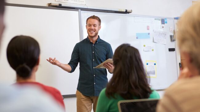 Teacher in classroom