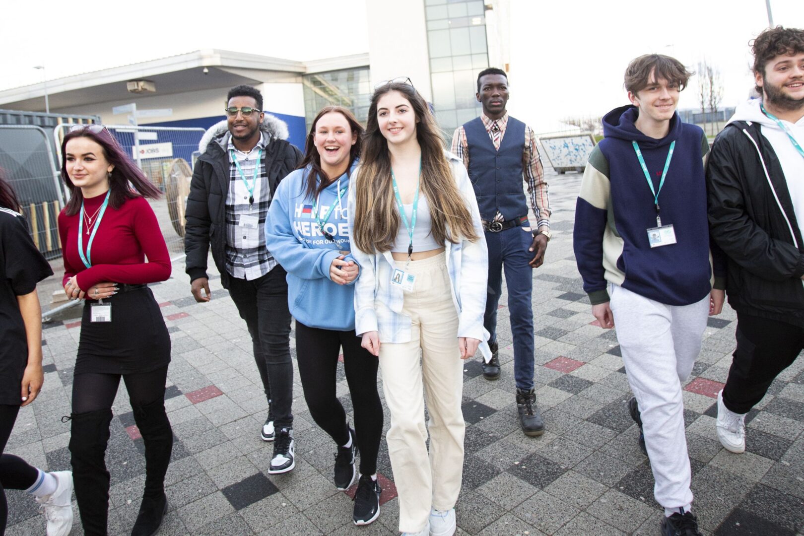 Students outside college