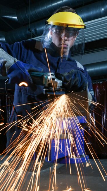Welding student