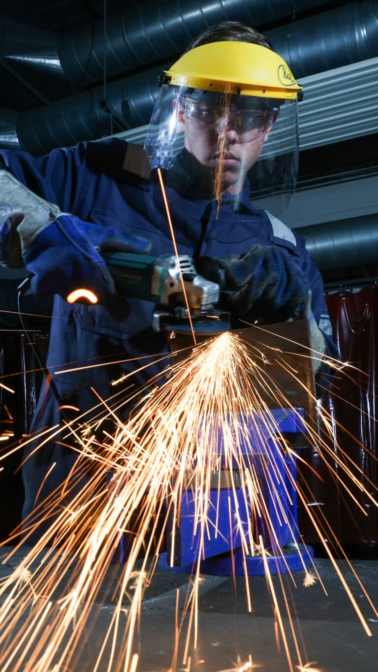 Welding student