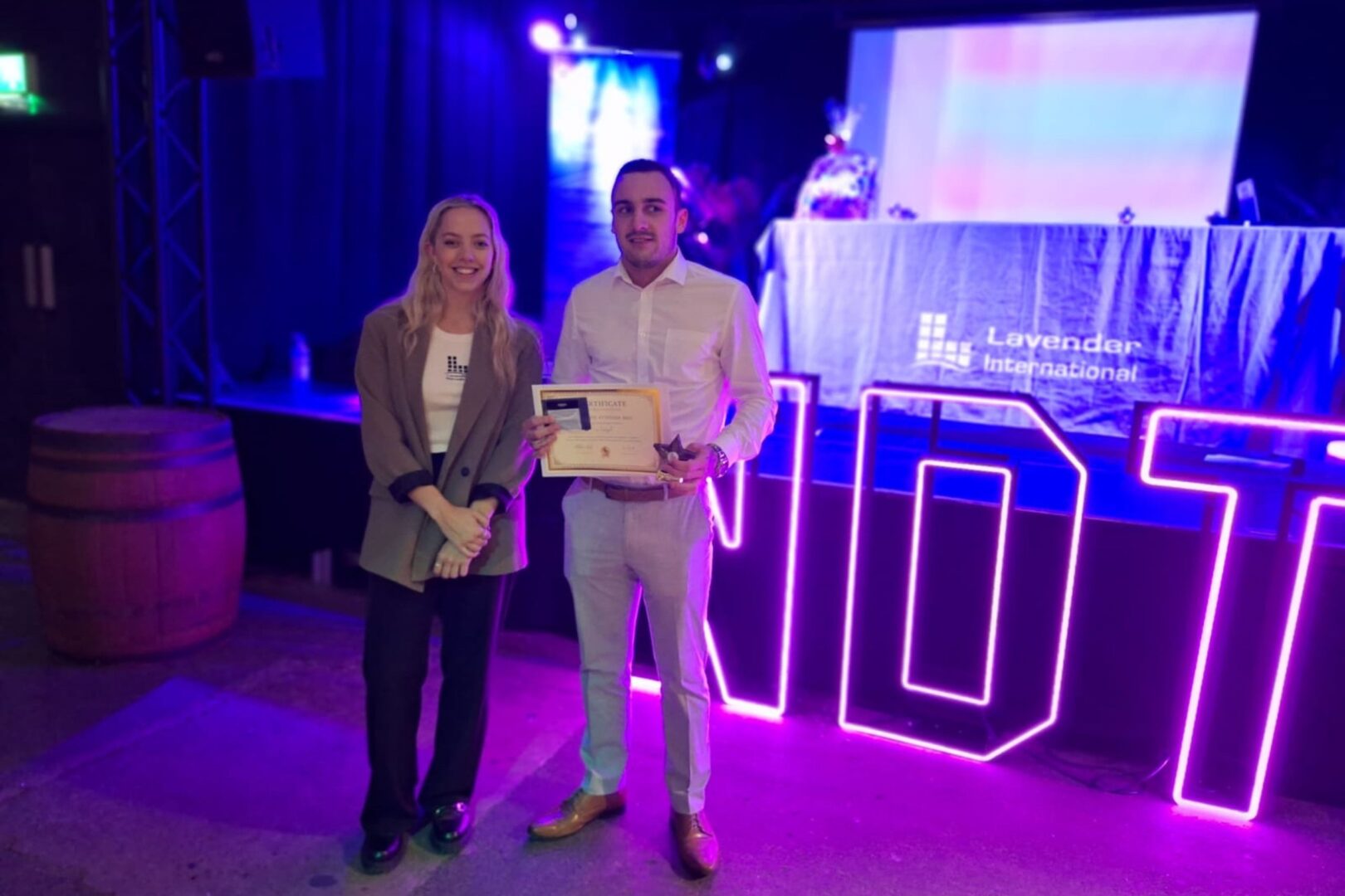 Liam Hoggart Receives Certificate