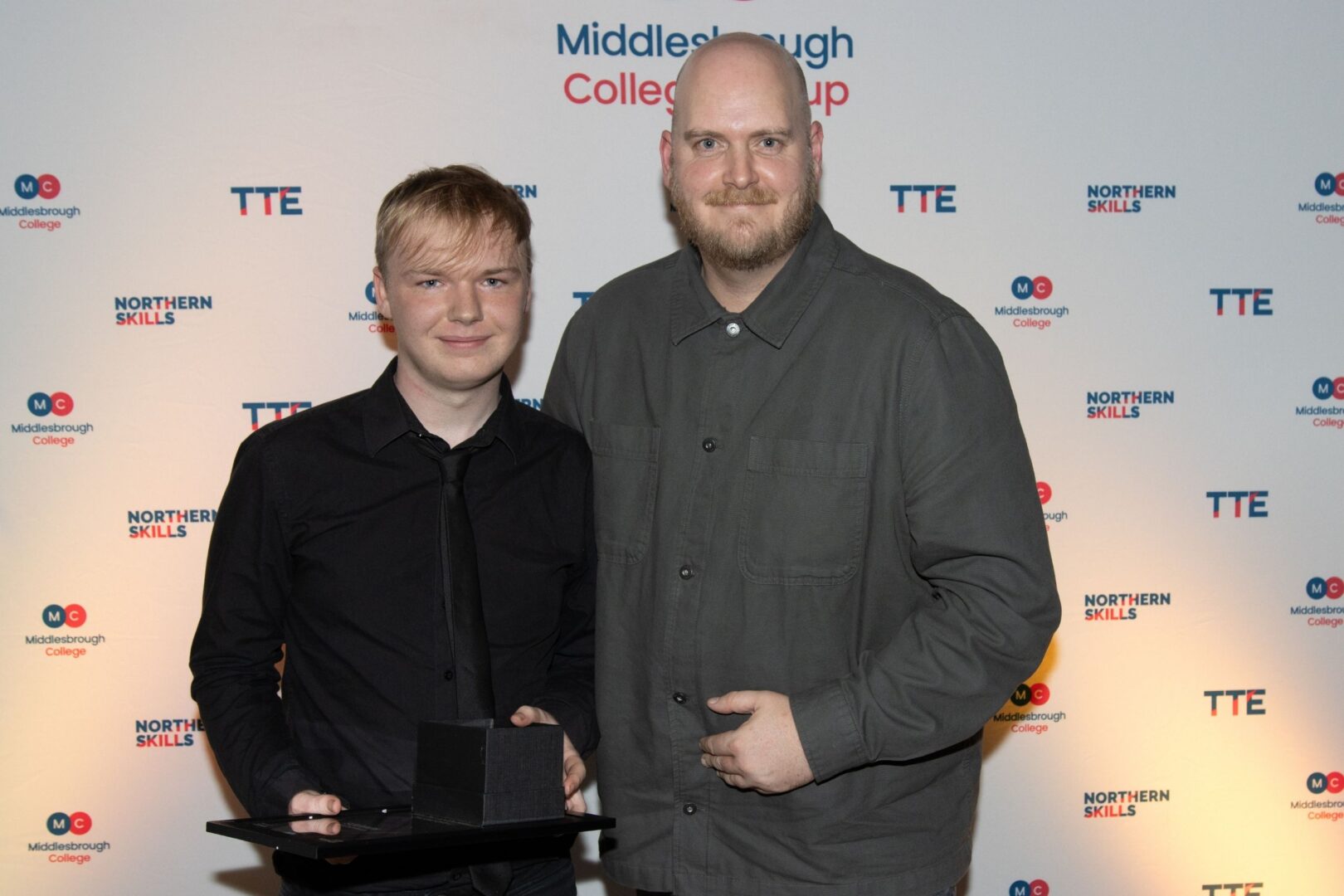 IT and Digital Winner, Jack Stott, with Sponsor Digital Design's Rob Richardson