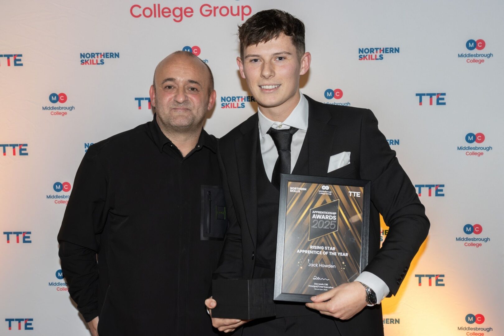 Sponsor Southern Asset Management's Steve Southern, and Rising Star Winner, Jack Howden.