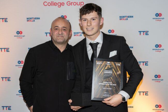Sponsor Southern Asset Management's Steve Southern, and Rising Star Winner, Jack Howden.