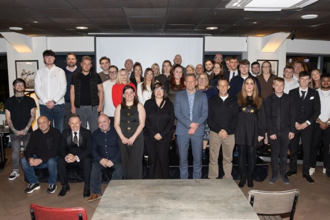 The Winners and Sponsors gather for a photo at the Apprenticeship Awards 2025