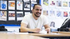 Adult learner in classroom