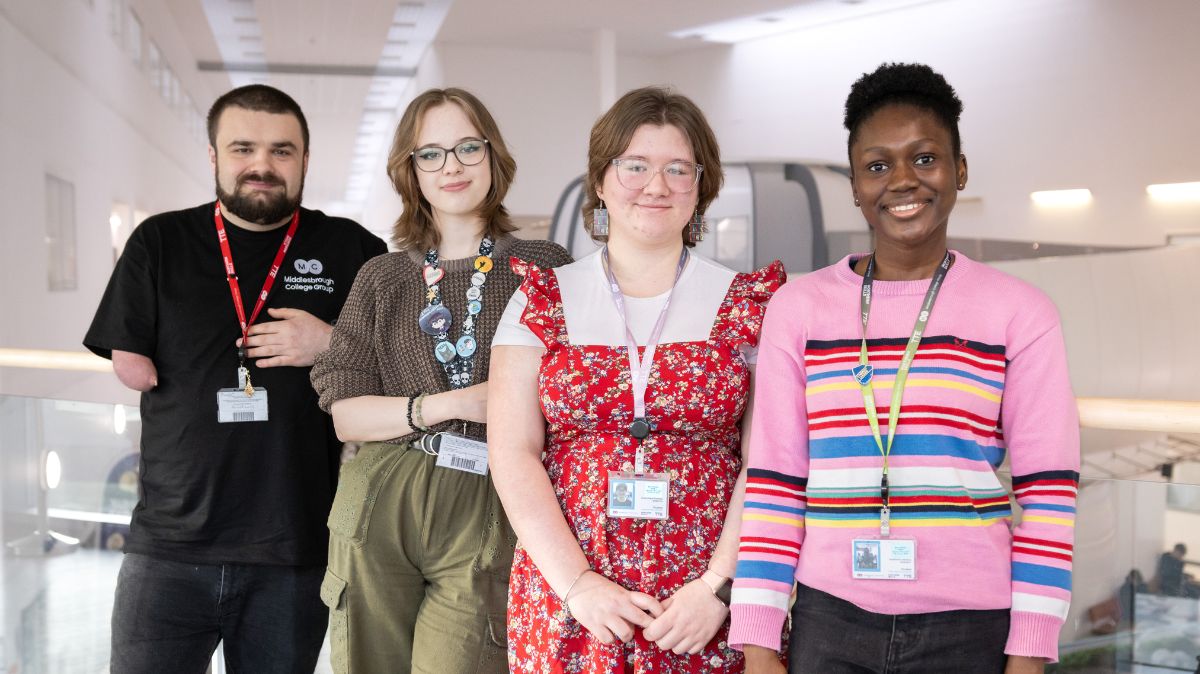 Tom Courtman Stock With Student President Team; Katie Marshall, Emily Grace Farndale, and Ayodamola Adebola