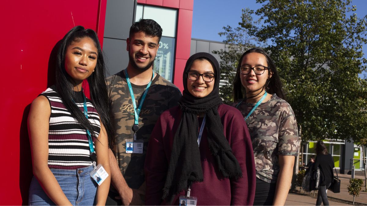 Students outside MC6
