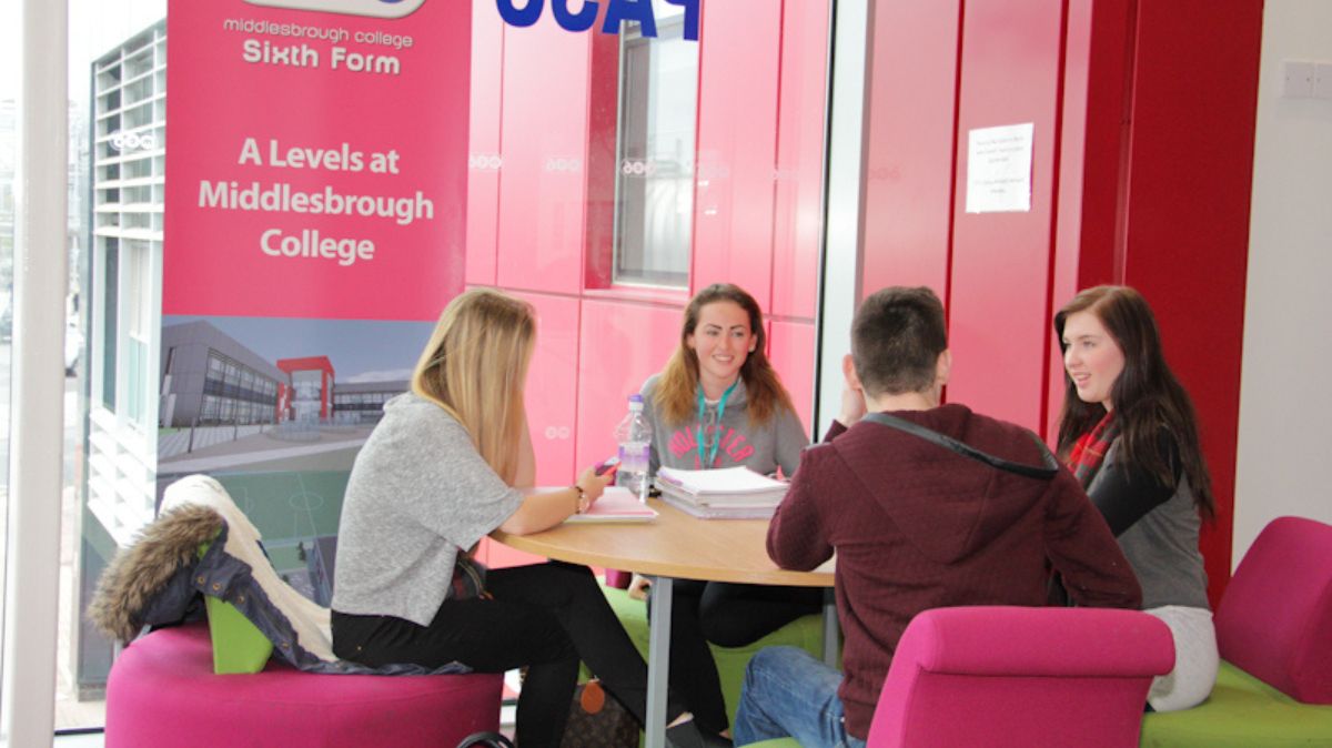 Students studying inside MC6
