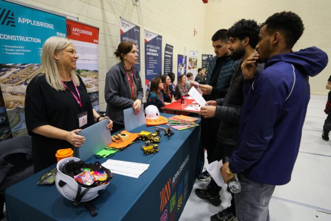 Students speak with Applebridge