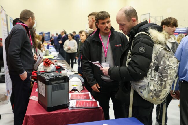 Students speak with Northern Powergrid