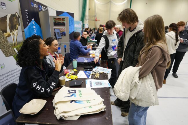 Students speak with ICL Group