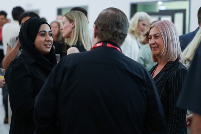 Guests mingle before the awards start