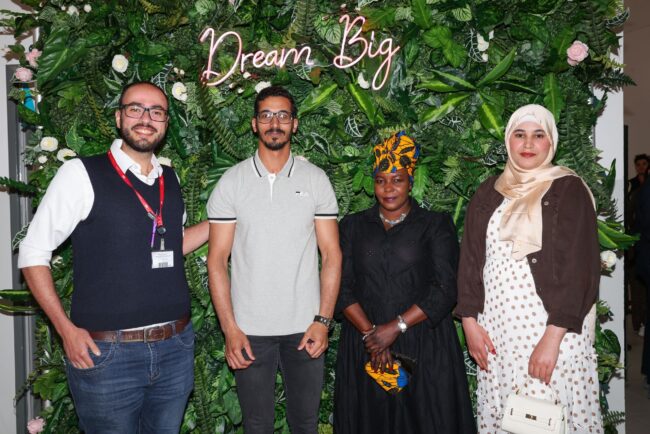 ESOL Adult Winner with guests and tutor