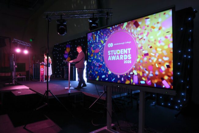 Hosts of the evening, Aimey Adamson and Matt Telling