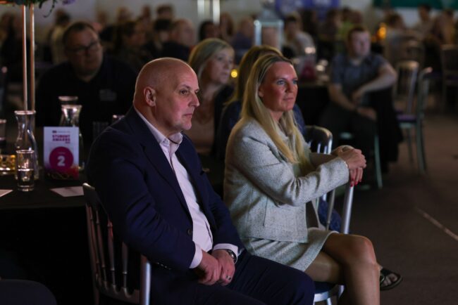 RS Industrial Services representatives watch the awards