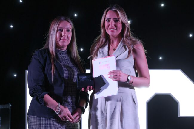 Holiday Inn Express's Vicky Scott, with Hair and Beauty Adult Learner of the Year, Kerri Middleton