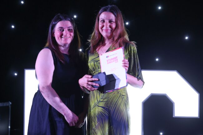 SNE Care Services' Tracey Hugill, with Social Care Adult of the Year, Natalie Parker