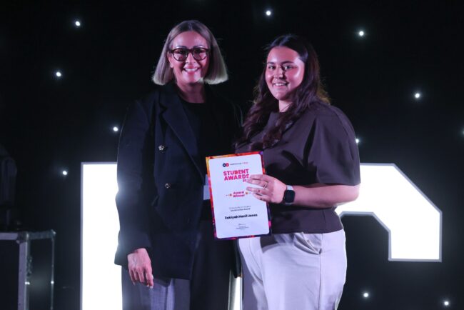 Cleveland Police's Sara Lightfoot, with Community Champion Award Winner, Zakiya Hanif Jones
