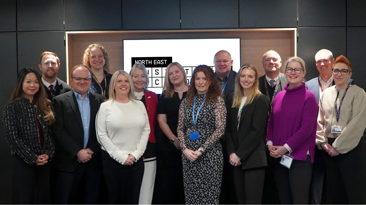 NEIoT Partners: L to R: Li Xue – TDR Training Limited – Chief Executive David Gardner – Tyne Coast College - Principal Prof René Koglbauer – Newcastle University – Dean of Lifelong Learning and Professional Practice Prof Jacquie Robson – Durham University – Associate Pro-Vice Chancellor (Taught Programmes) Carina Tomlinson – East Durham College – Vice Principal Carole Todd – Darlington College – Deputy CEO and Principal Nicola Raine – Derwentside College – Assistant Principal – Business Development and Technical Education Sharon Grant – Director North East Institute of Technology Andy Broadbent – New College Durham – Principal and CEO Kate Marshall - Esh Group - Social Value Manager (North East) Darren Hankey – Hartlepool College of FE - Principal Claire Jones – Nissan – HR – Head of Skills Gary Potts – Middlesbrough College – Vice Principal: Business, Innovation and Community Partnerships Anne-Marie Chiswell – Bishop Auckland College – Assistant Principal – Business and Community