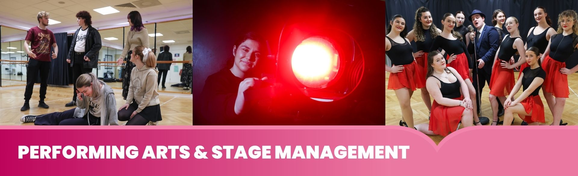 performing arts and stage management banner