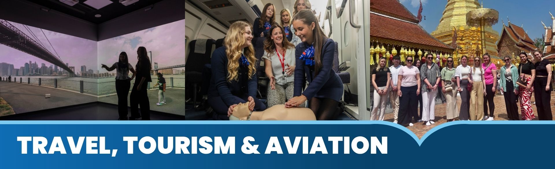 Header banner for Travel Tourism and Aviation