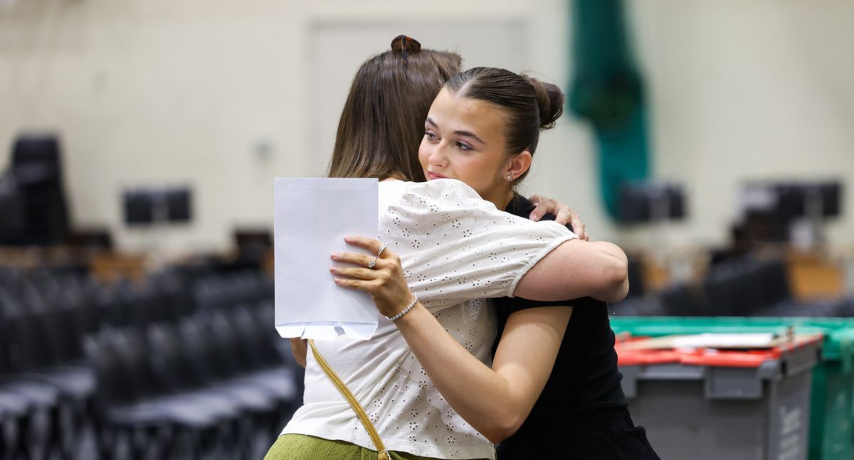 Chloe Barwick celebrates her results